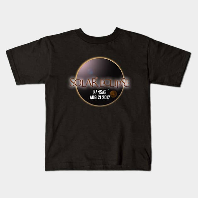 Total Solar Eclipse - Kansas Kids T-Shirt by SynapseWorks